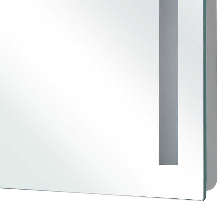 Beliani Vonios veidrodis su LED apšvietimu LIRAC 70 cm 60 cm sidabrinis