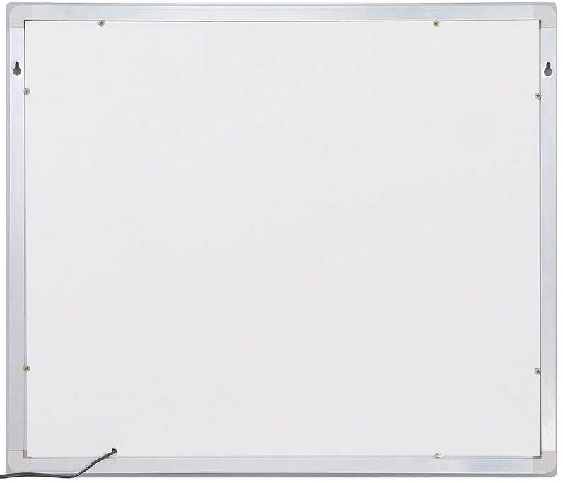Beliani Vonios veidrodis su LED apšvietimu LIRAC 70 cm 60 cm sidabrinis