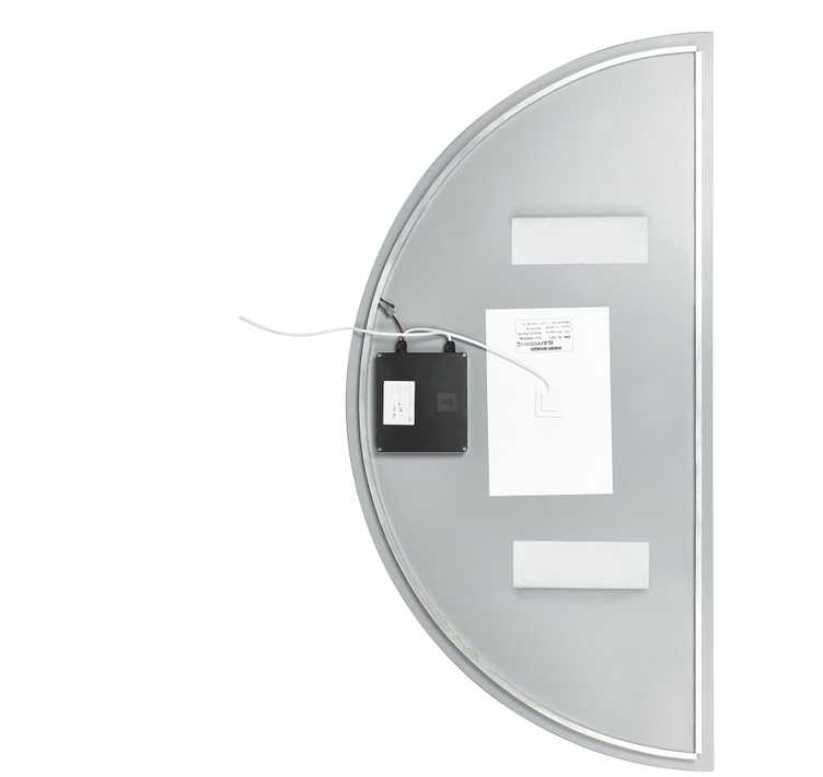 Beliani Vonios veidrodis LED LOUE 50 cm 100 cm Sidabrinis