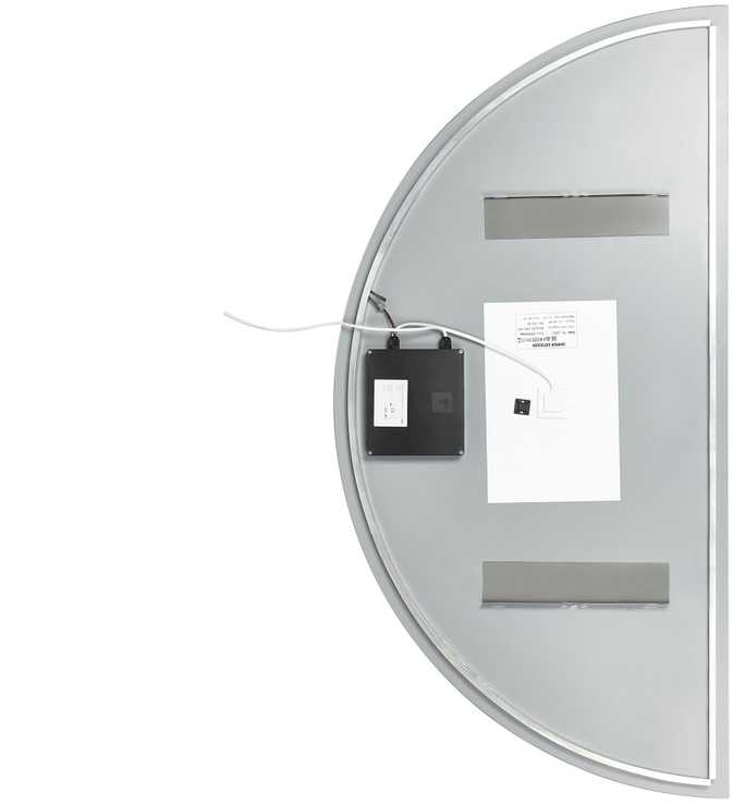 Beliani Vonios veidrodis LED LOUE 60 cm 120 cm sidabrinės spalvos