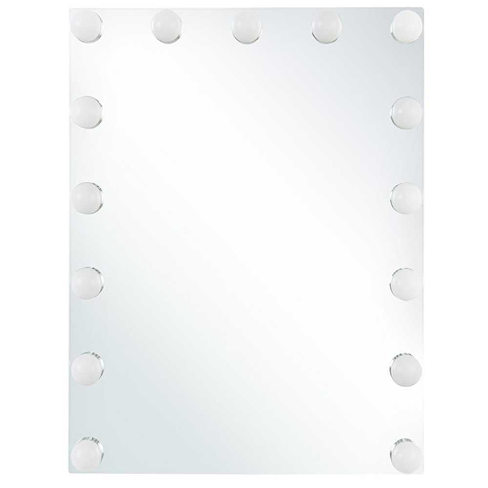 Beliani Vonios veidrodis LED LUCENAY 40 cm 50 cm sidabrinis