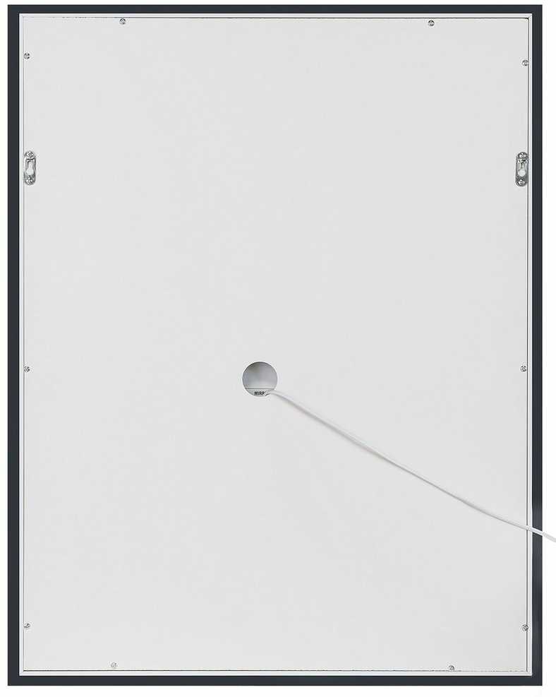 Beliani Vonios kambario veidrodis su LED apšvietimu MARTINET 60 cm 80 cm, sidabrinis
