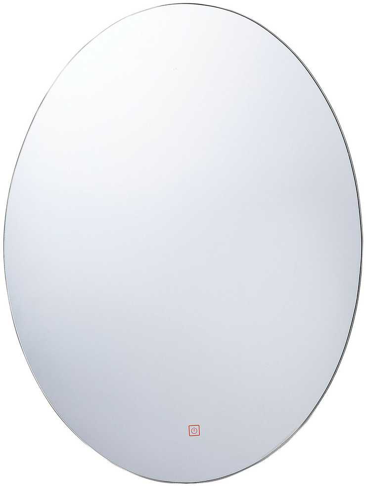 Beliani Vonios veidrodis su LED apšvietimu MAZILLE 60 cm 80 cm, sidabrinės spalvos