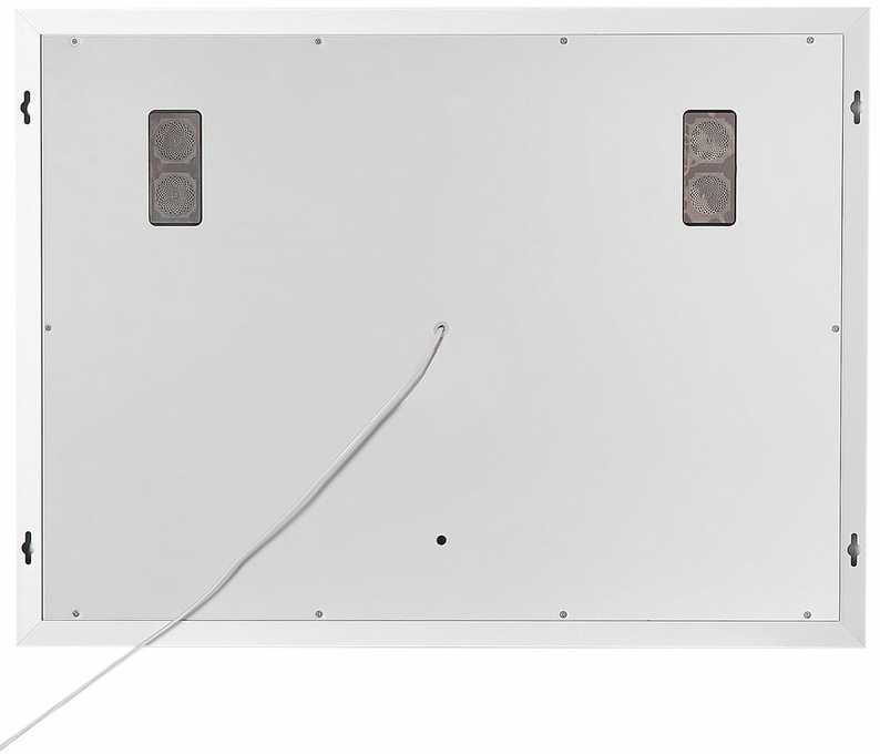 Beliani Vonios veidrodis su LED apšvietimu MONTARON 80 cm 60 cm sidabrinis