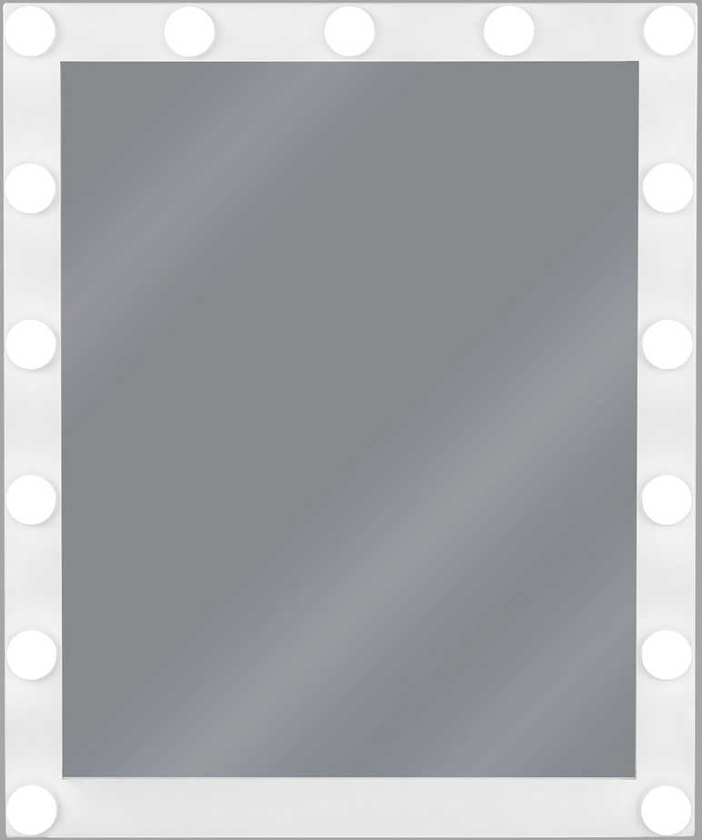 Beliani Voninis LED veidrodis ODENAS 50 cm 60 cm baltas