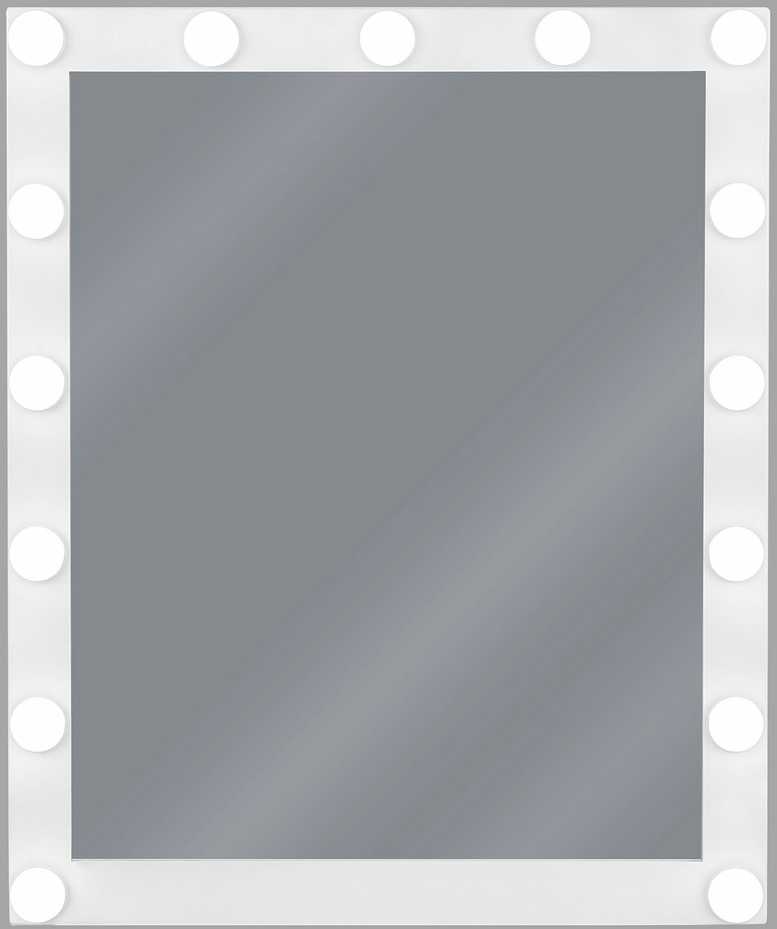 Beliani Voninis LED veidrodis ODENAS 50 cm 60 cm baltas