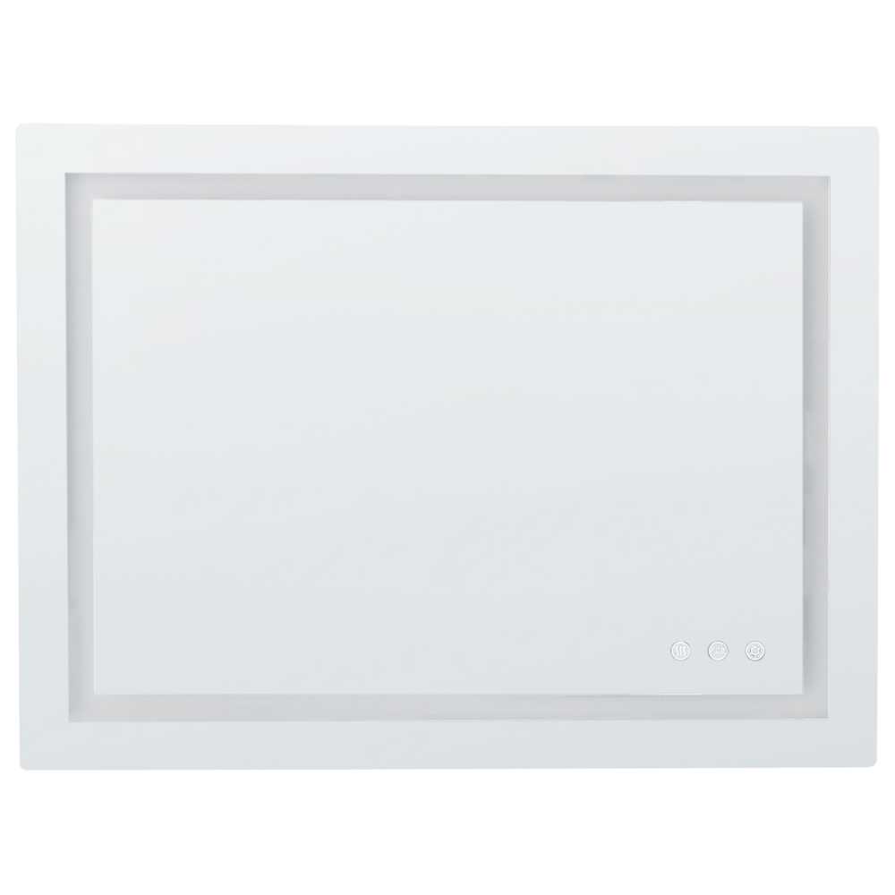 Beliani Vonios veidrodis su LED apšvietimu PRENOIS 80 x 60 cm, sidabrinis