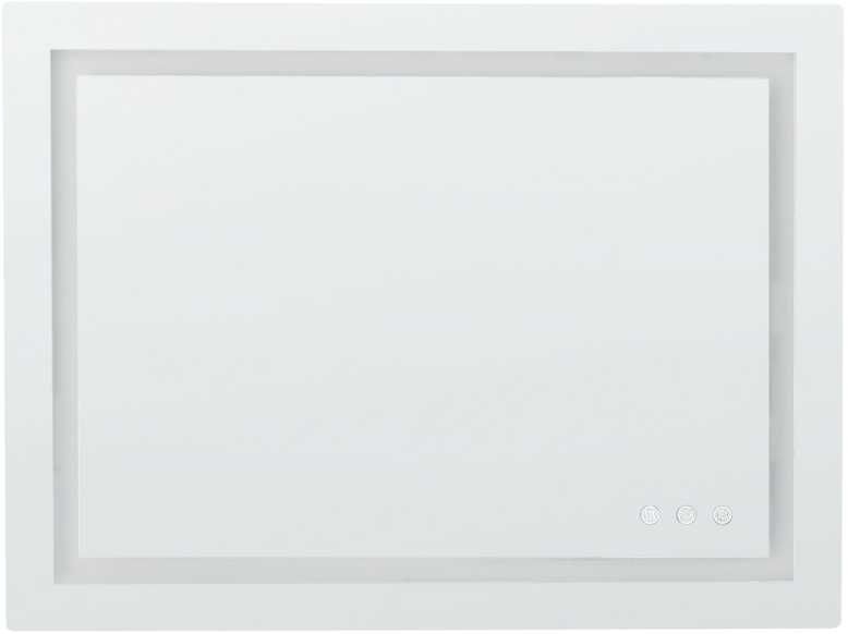 Beliani Vonios veidrodis su LED apšvietimu PRENOIS 80 x 60 cm, sidabrinis