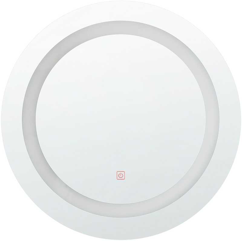 Beliani Vonios veidrodis su LED apšvietimu SELUNE 58 cm sidabrinis