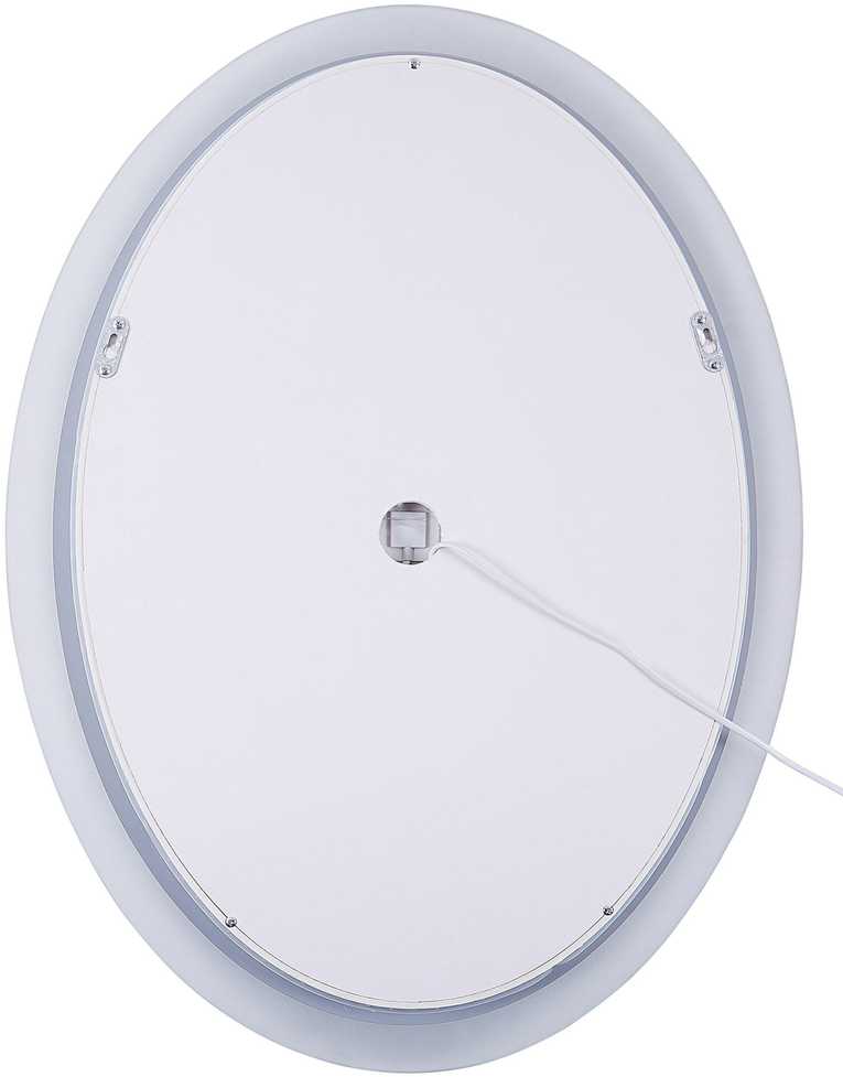 Beliani Vonios veidrodis su LED apšvietimu VIRIAT 60 cm 80 cm Sidabrinis