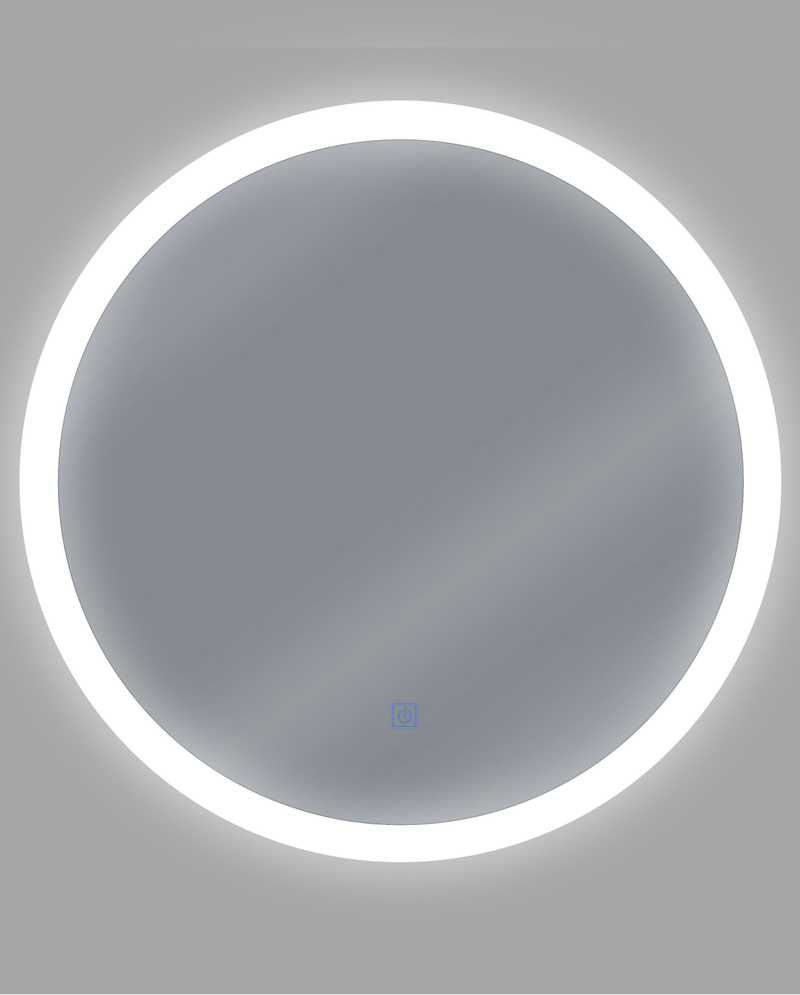 Beliani Vonios veidrodis su LED apšvietimu YSER 58 cm sidabrinės spalvos