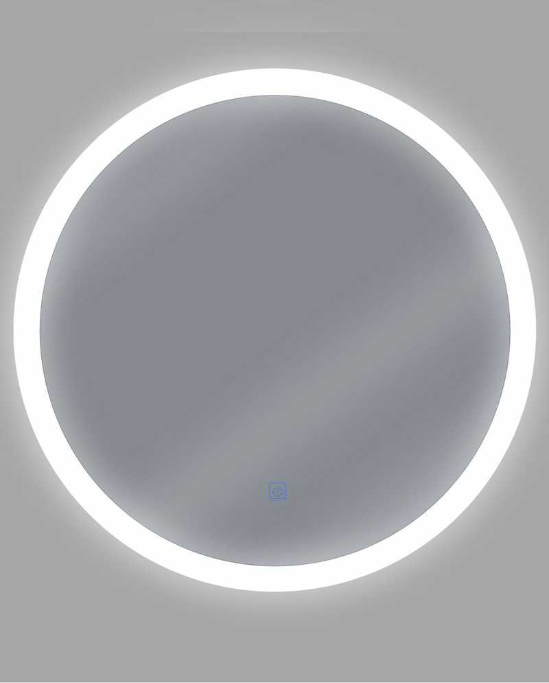 Beliani Vonios veidrodis su LED apšvietimu YSER 58 cm sidabrinės spalvos