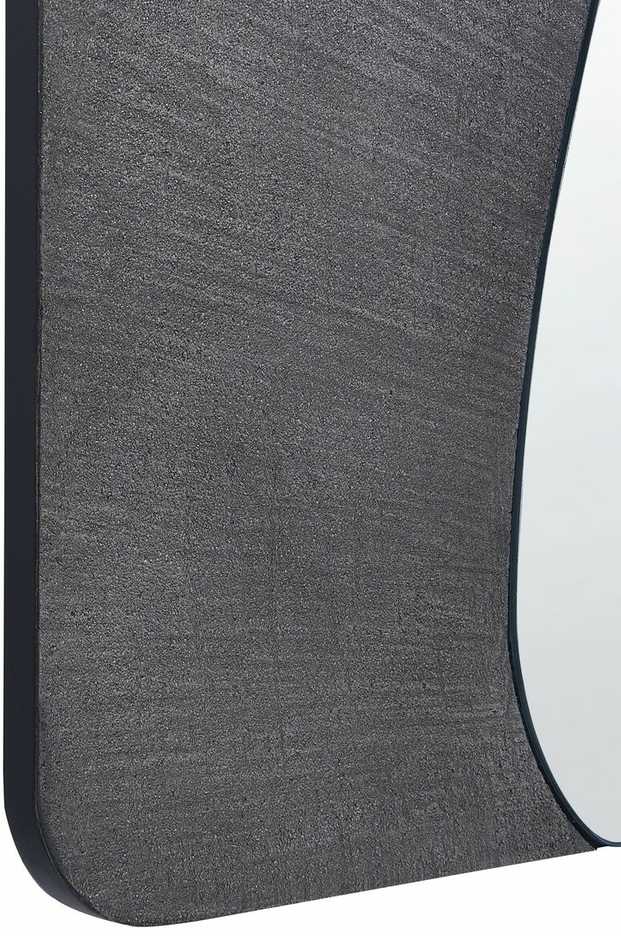 Beliani Sieninis veidrodis ORMES 70 cm 110 cm pilkas