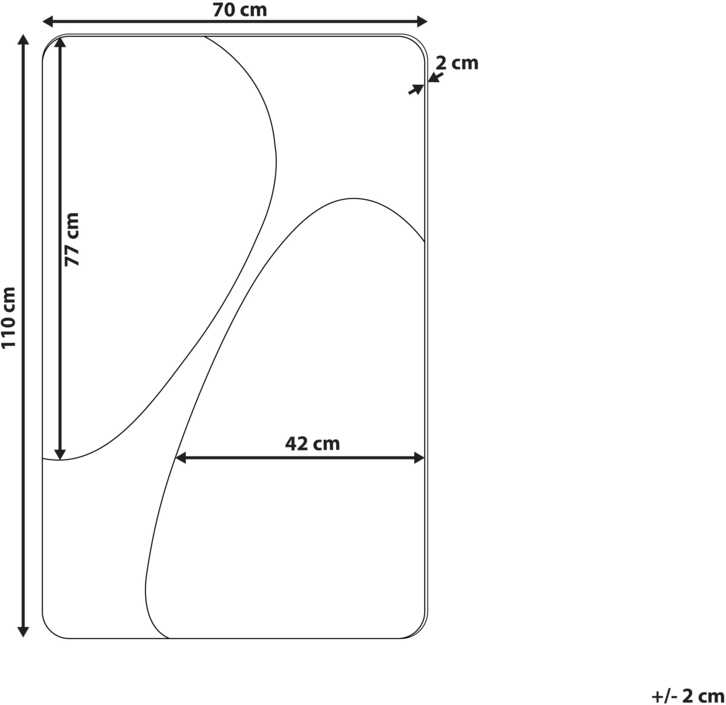 Beliani Sieninis veidrodis ORMES 70 cm 110 cm pilkas