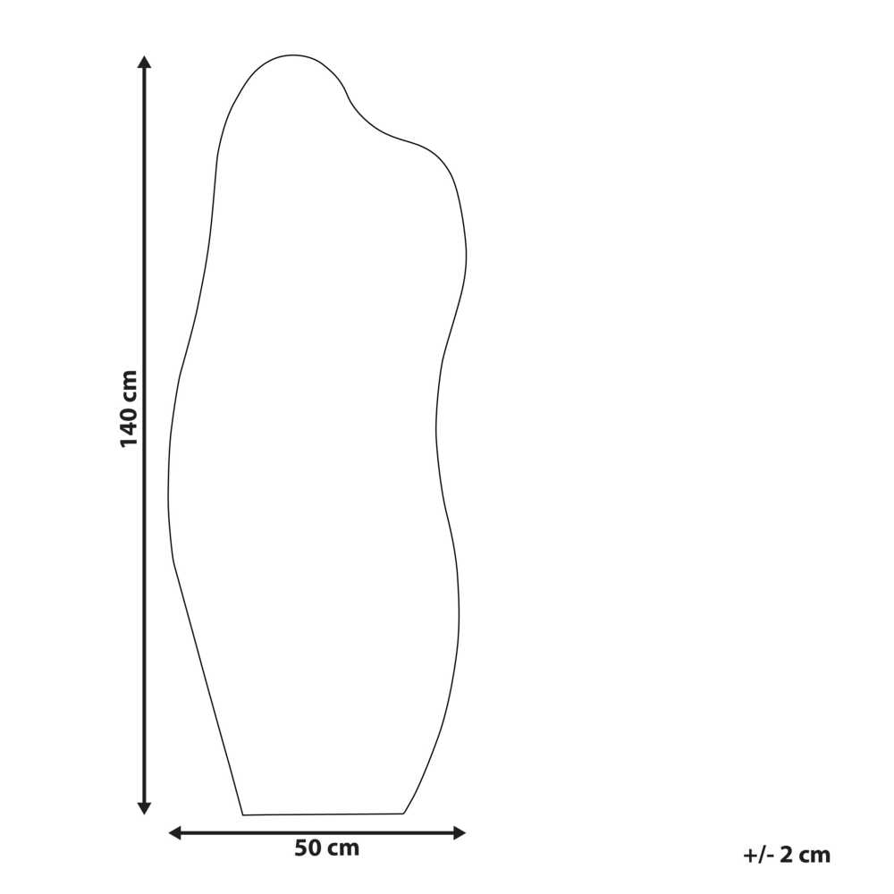 Beliani Sieninis veidrodis ESTANG 50 cm 140 cm sidabrinės spalvos