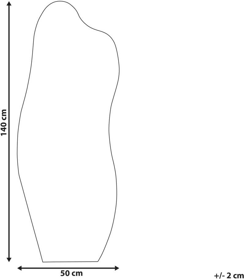 Beliani Sieninis veidrodis ESTANG 50 cm 140 cm sidabrinės spalvos