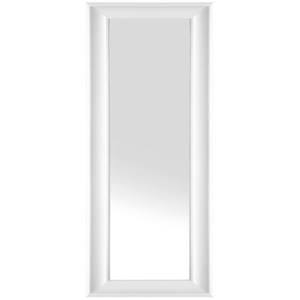 Beliani Sieninis veidrodis LUNEL 51 cm 141 cm baltas