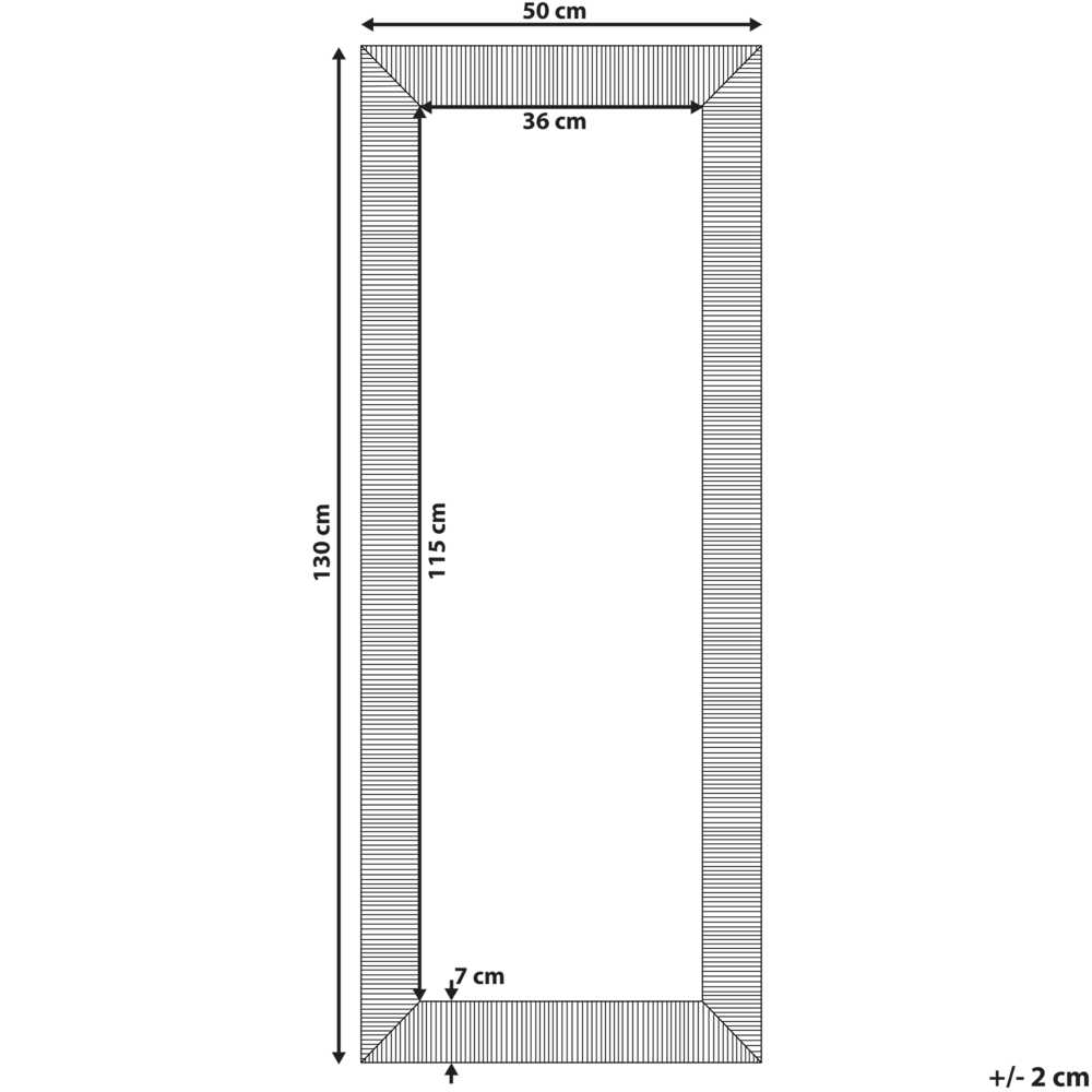 Beliani Sieninis veidrodis DRAVEIL 50 cm 130 cm auksinės spalvos