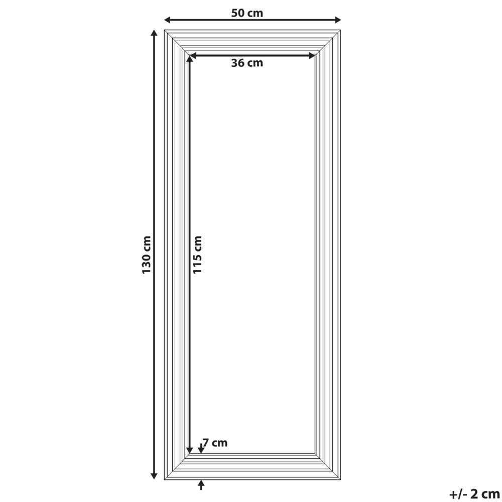 Beliani Sieninis veidrodis VERTOU 50 × 130 cm, smėlio spalvos