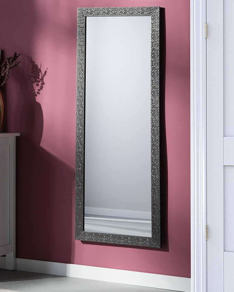 Beliani AJACCIO sieninis veidrodis 50 cm 130 cm sidabrinis