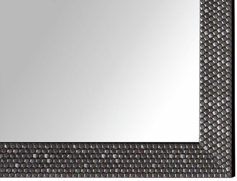 Beliani AJACCIO sieninis veidrodis 50 cm 130 cm sidabrinis