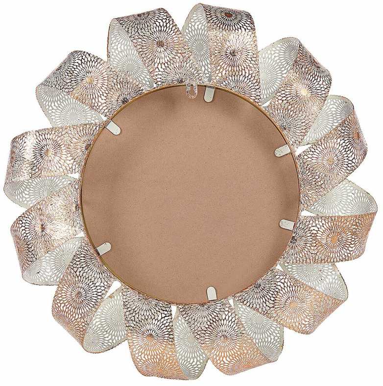 Beliani Sieninis veidrodis MANGALORE 54 cm metalinis baltas