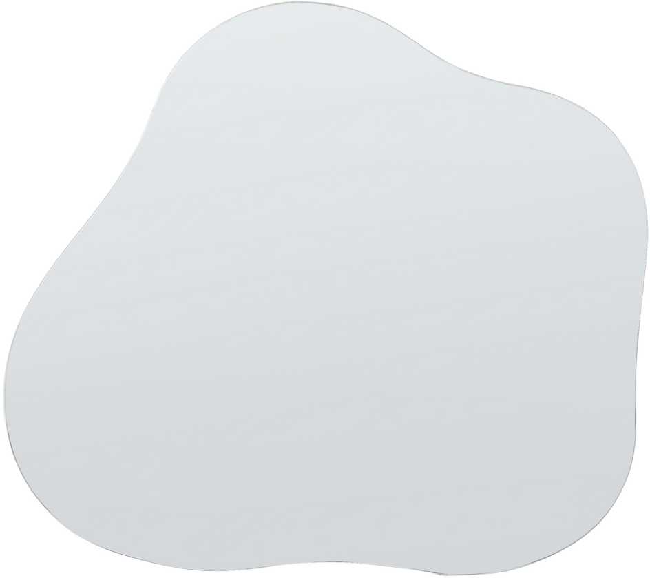 Beliani Sieninis veidrodis BAGNEUX 50 cm 55 cm, sidabrinis
