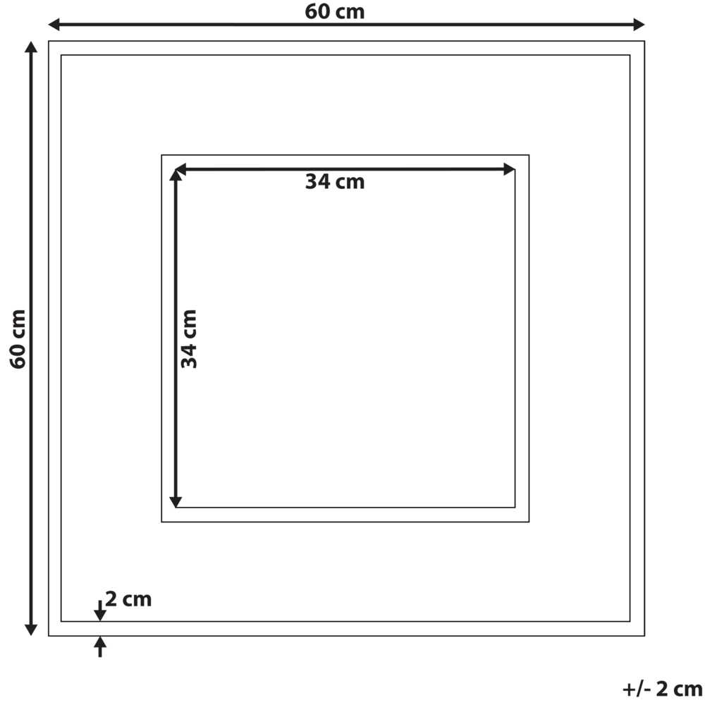 Beliani Sieninis veidrodis BOISE 60 cm x 60 cm tamsiai rudas tikmedžio masyvas