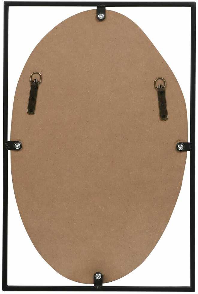 Beliani Sieninis veidrodis NIBELLE 40 cm 60 cm metalinis juodas