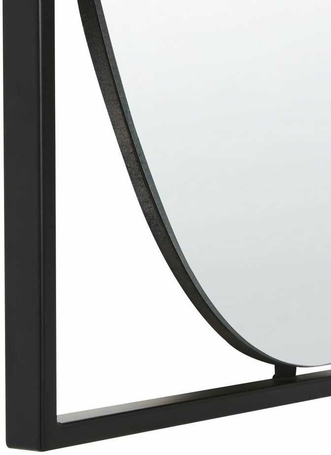 Beliani Sieninis veidrodis NIBELLE 40 cm 60 cm metalinis juodas