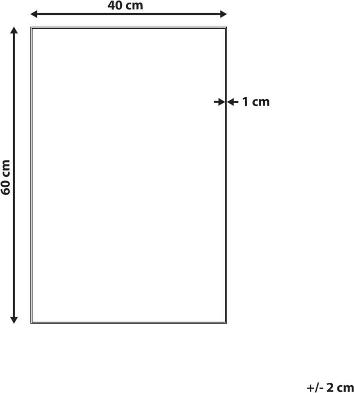Beliani Sieninis veidrodis ANGERS 40 cm 60 cm Sidabrinis
