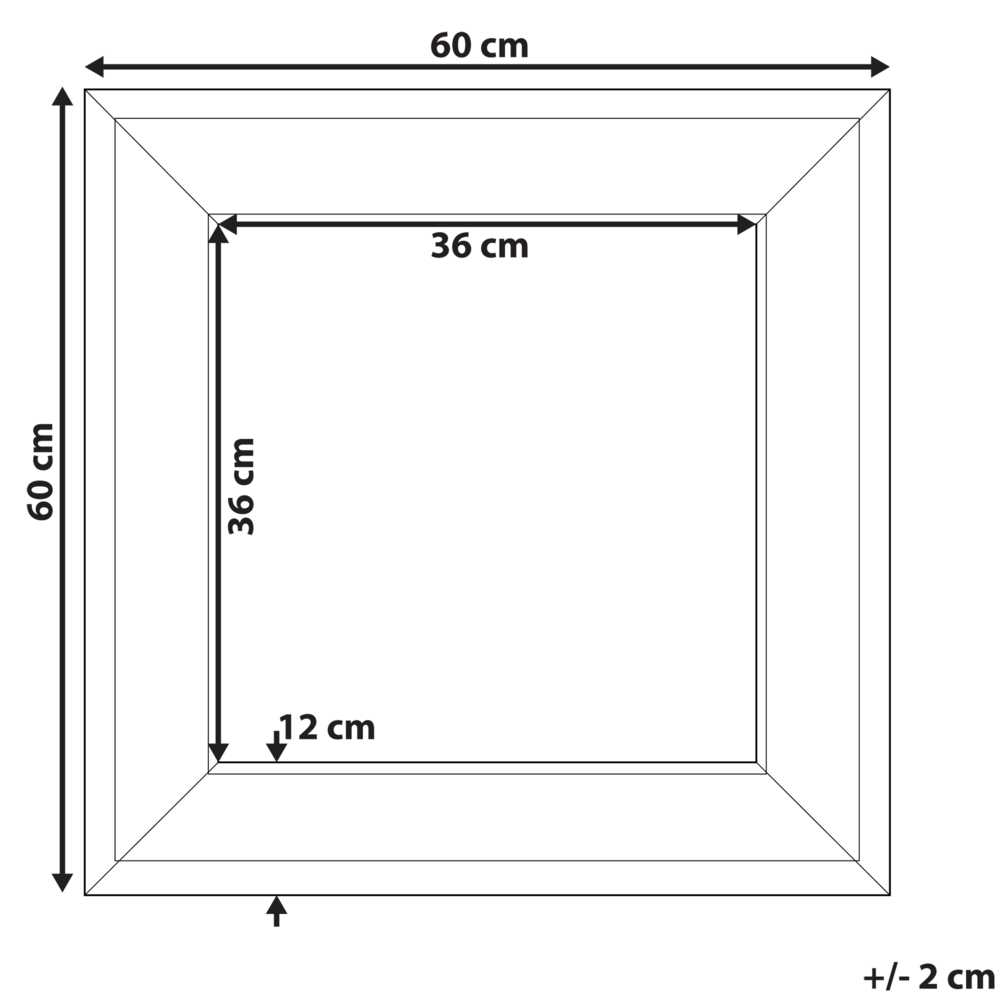 Beliani Sieninis veidrodis PLERIN 60 cm 60 cm metalinis auksinis