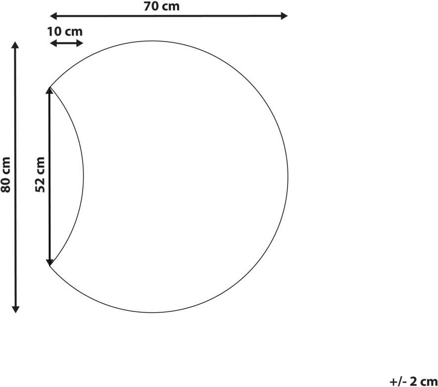 Beliani Sieninis veidrodis CAMBRAI 80 cm 70 cm mėlynas