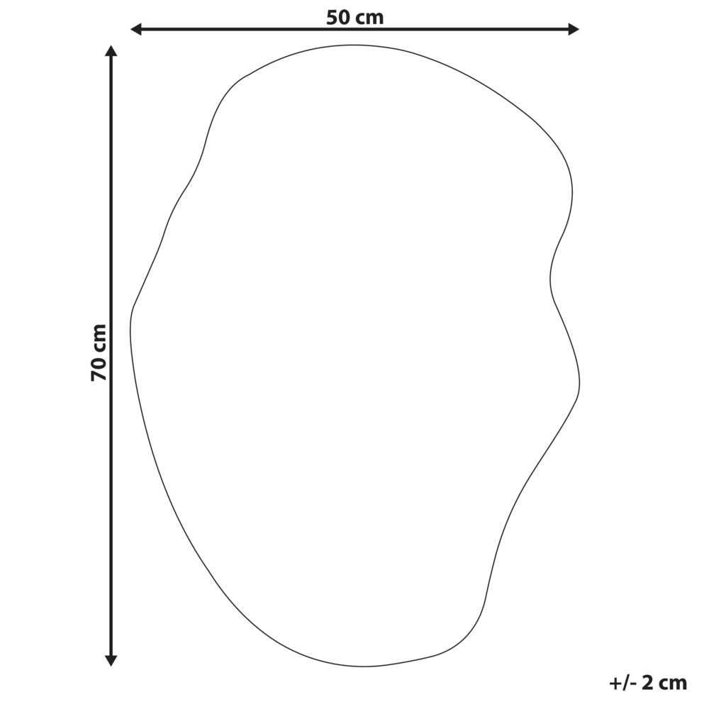 Beliani Sieninis veidrodis FALAISE 50 cm 70 cm sidabrinis