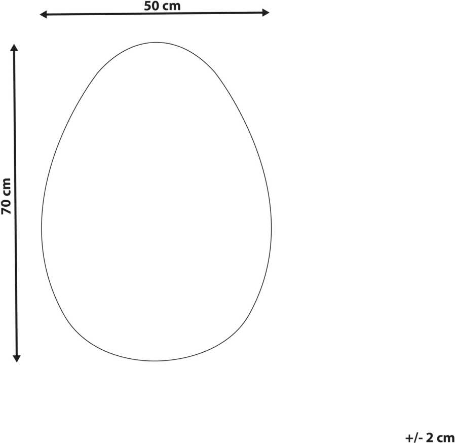 Beliani Sieninis veidrodis MONTRESOR 50 cm 70 cm Sidabrinis
