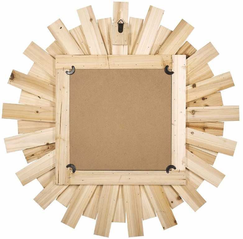 Beliani Sieninis veidrodis TAMPICO 75 cm x 75 cm eglės medienos spalvotas