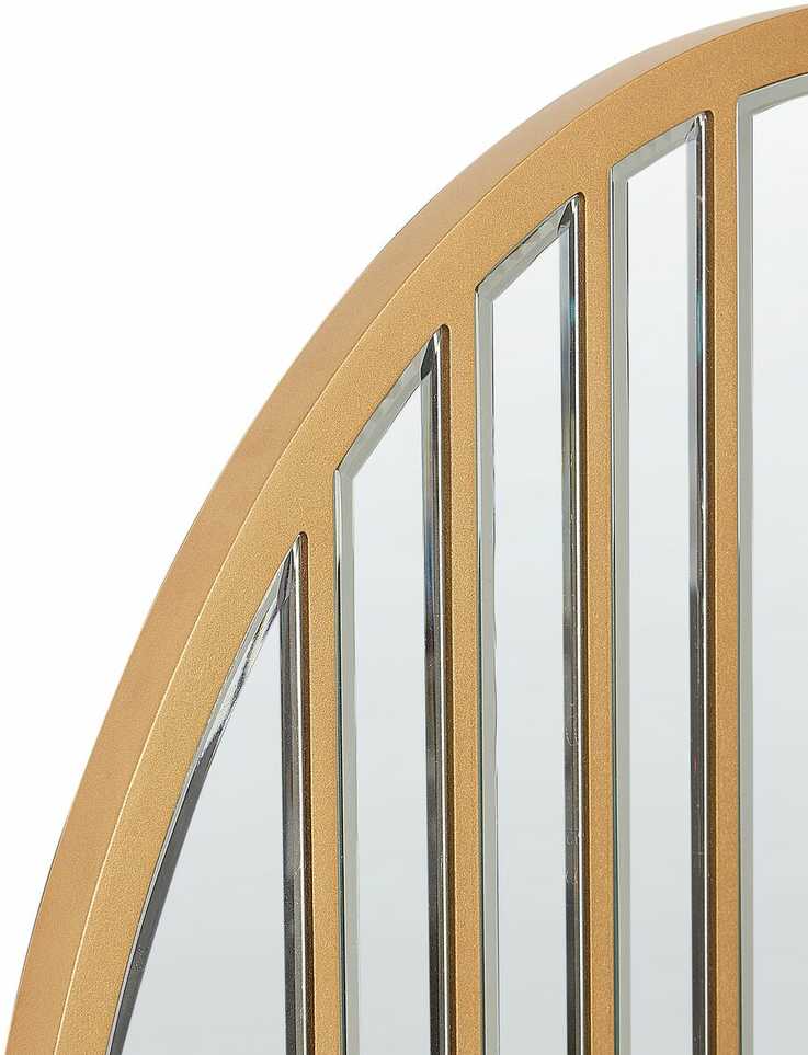 Beliani Sieninis veidrodis COUST 80 cm, auksinis