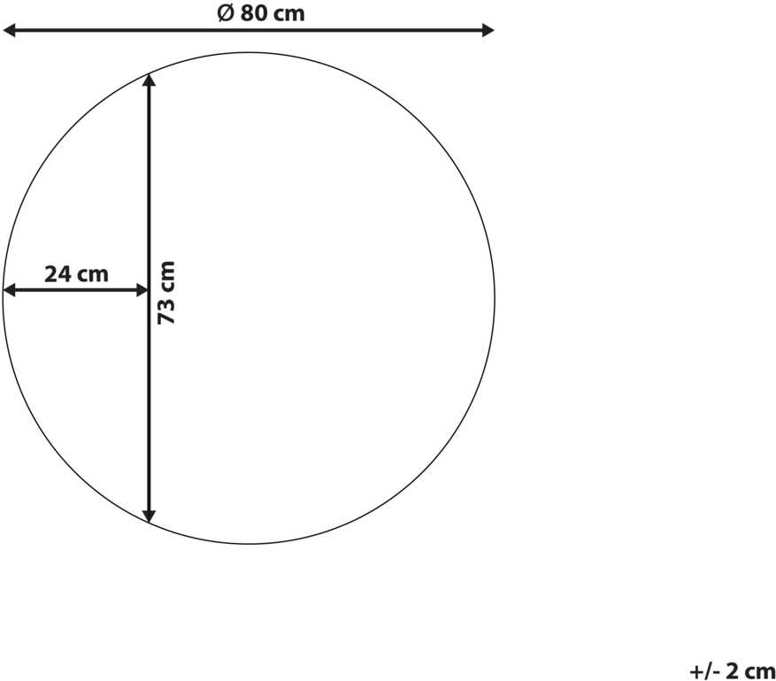 Beliani Sieninis veidrodis CHARRON 80 cm, rožinio aukso spalvos