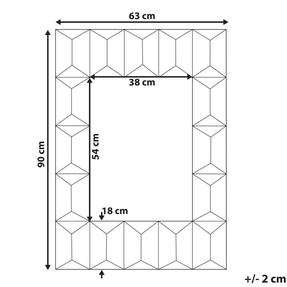Beliani Sieninis veidrodis HIZOTE 63 cm 90 cm, eglės mediena, rudas