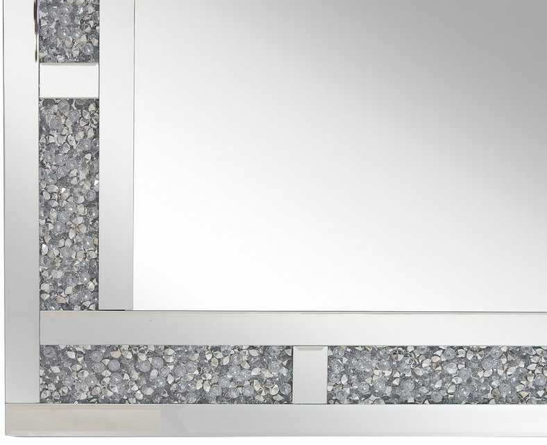 Beliani Sieninis veidrodis AVRILLE 60 cm 90 cm sidabrinės spalvos