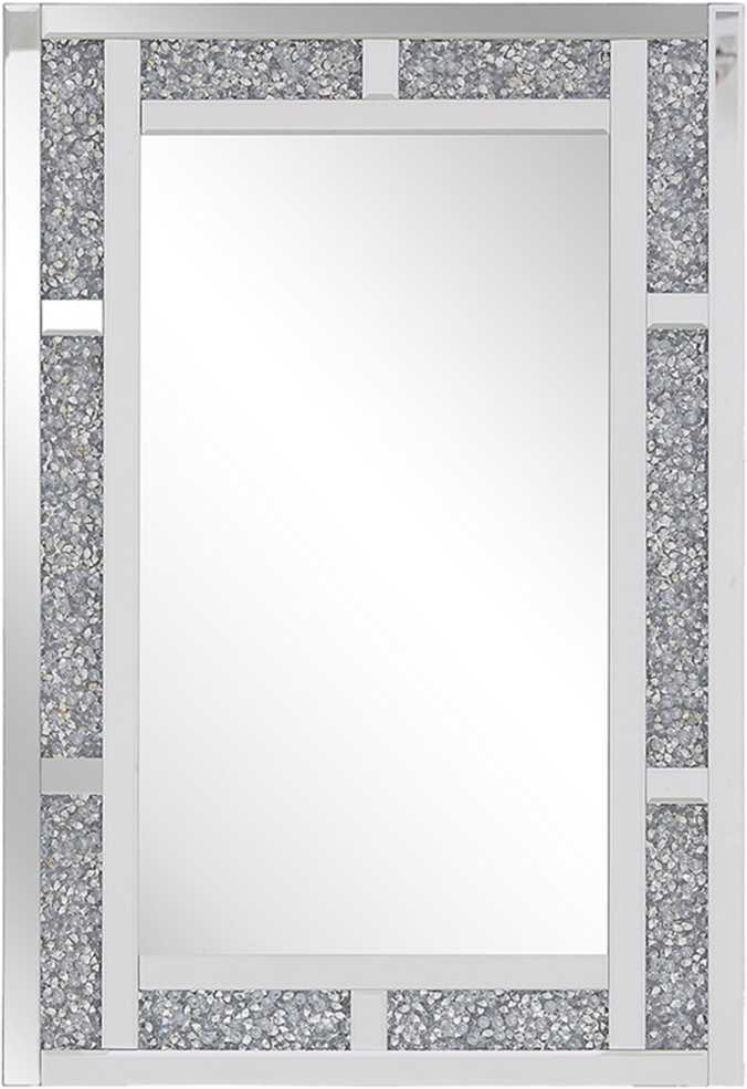 Beliani Sieninis veidrodis AVRILLE 60 cm 90 cm sidabrinės spalvos