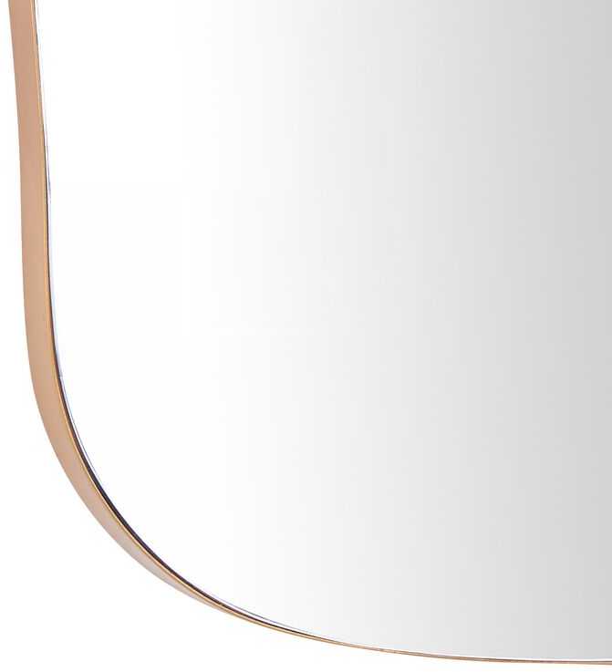 Beliani Sieninis veidrodis PUTEAUX 70 cm 92 cm metalinis auksinis