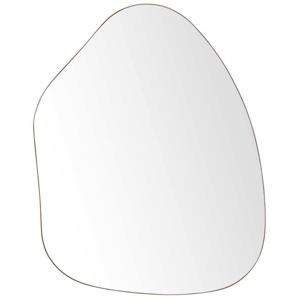 Beliani Sieninis veidrodis PUTEAUX 70 cm 92 cm metalinis auksinis