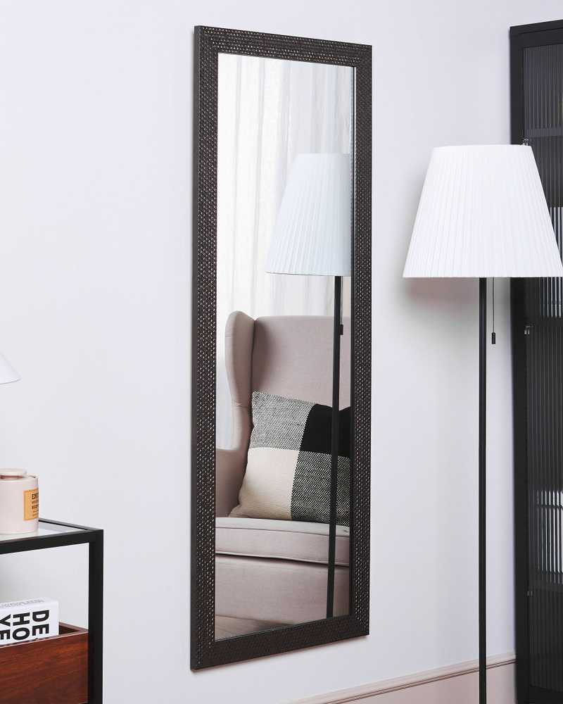 Beliani AJACCIO sieninis veidrodis 50 cm 130 cm sidabrinis