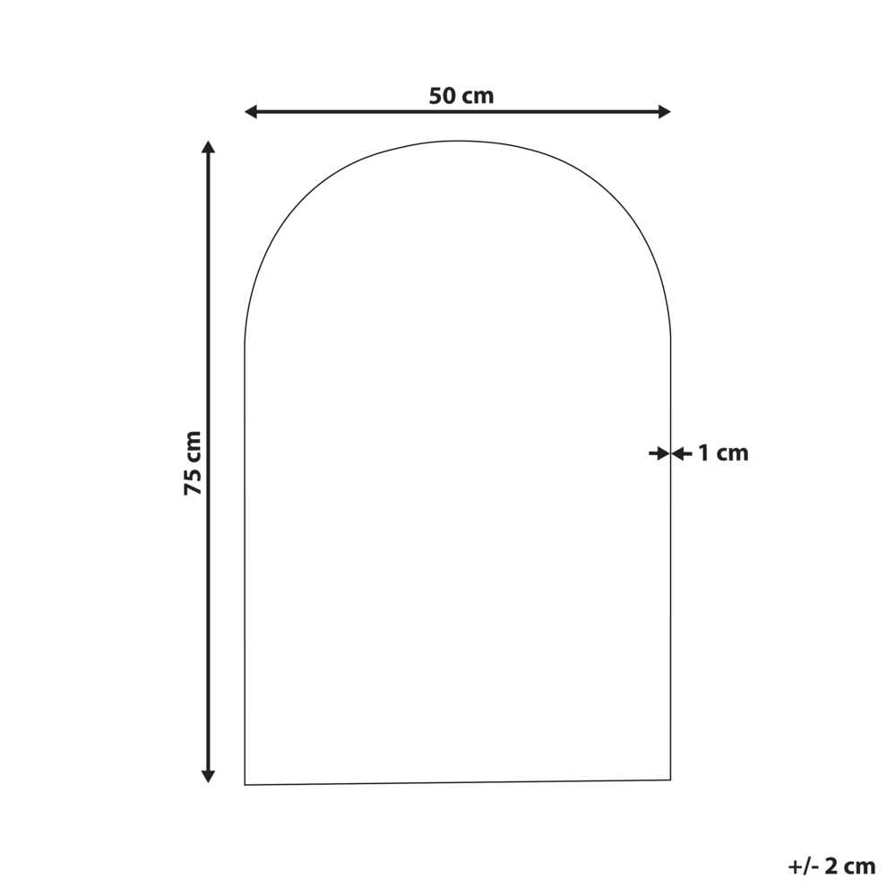 Beliani Sieninis veidrodis ANNECY 50 cm 75 cm sidabrinis