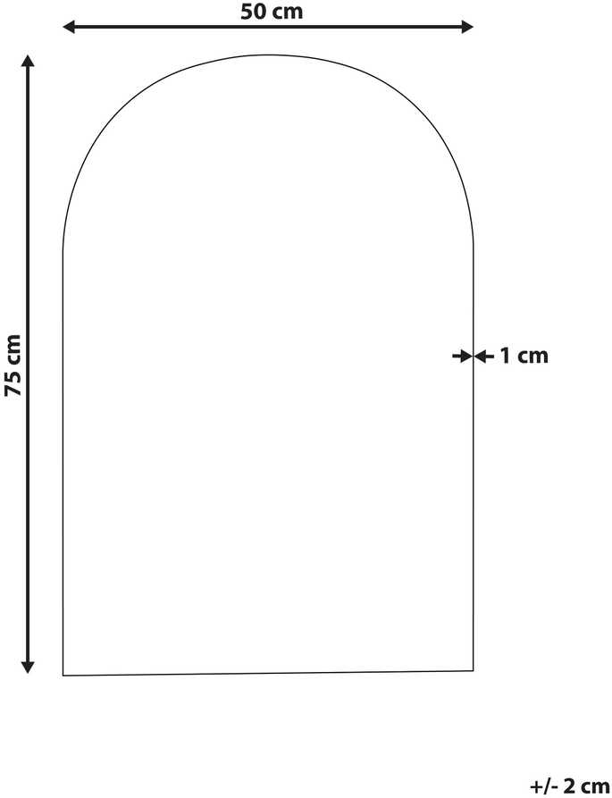 Beliani Sieninis veidrodis ANNECY 50 cm 75 cm sidabrinis
