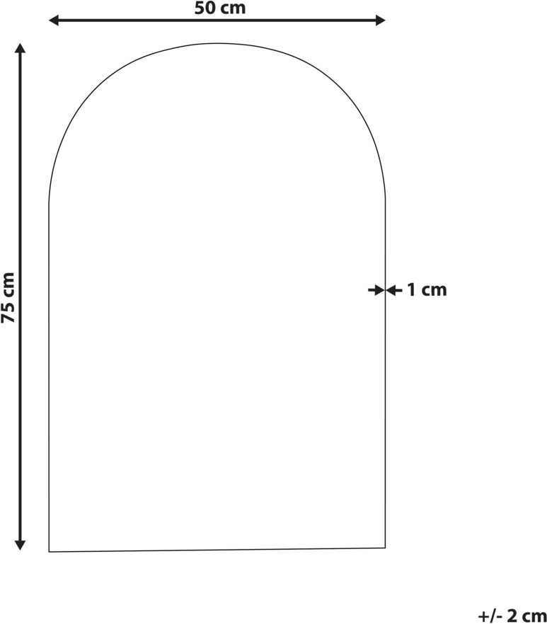 Beliani Sieninis veidrodis ANNECY 50 cm 75 cm sidabrinis