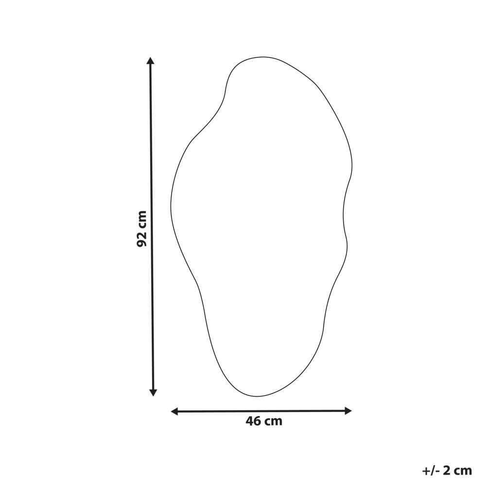 Beliani Sieninis veidrodis ASSIGNY 50 cm 92 cm rudas