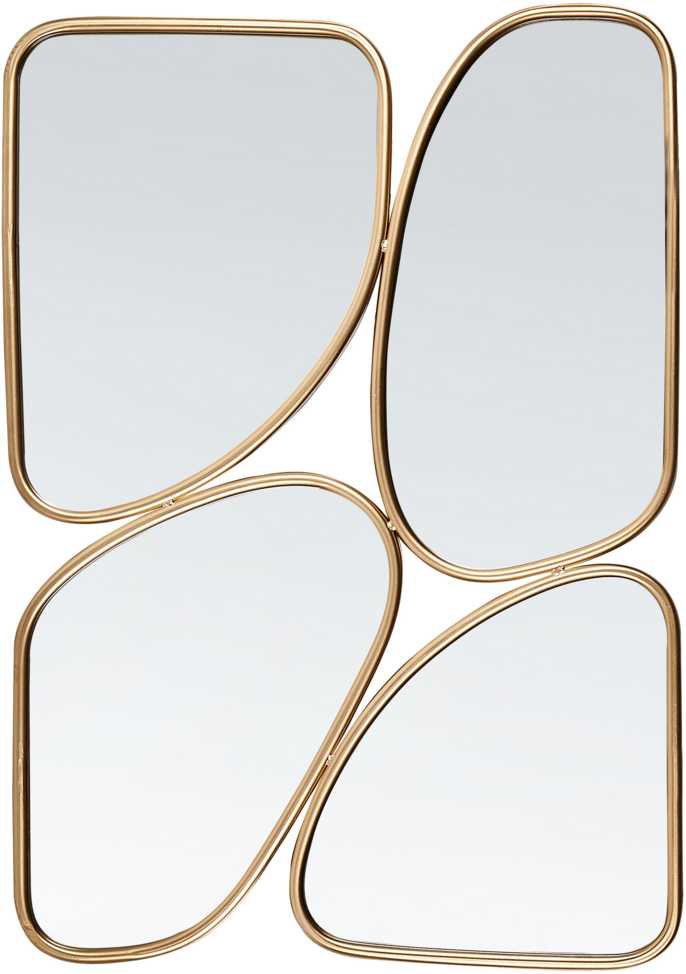 Beliani Sieninis veidrodis DIANCEY 70 cm 100 cm metalinis auksinis
