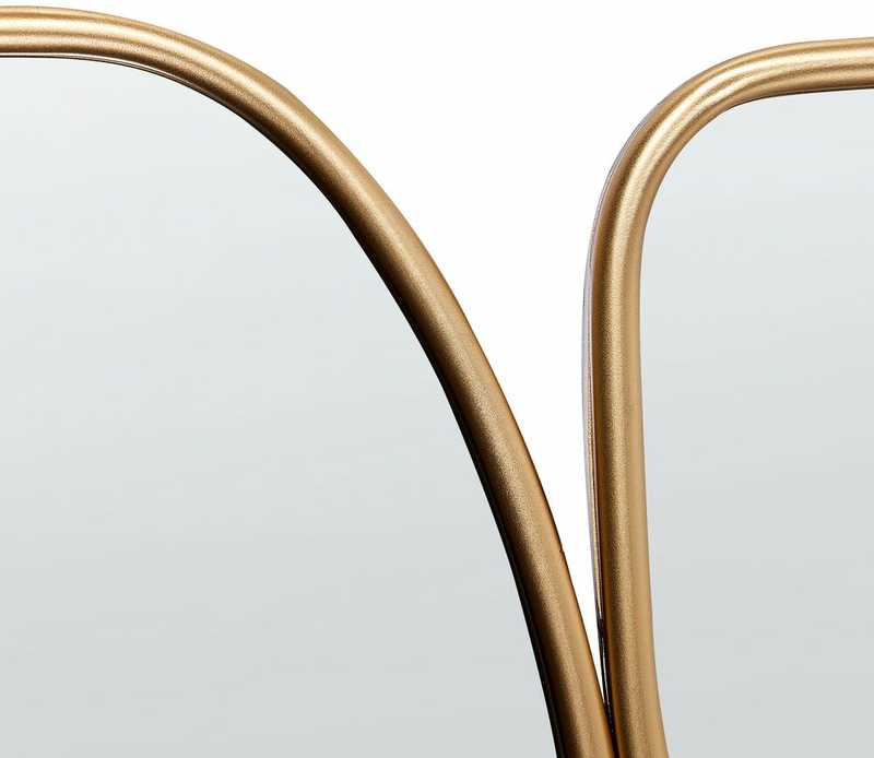 Beliani Sieninis veidrodis DIANCEY 70 cm 100 cm metalinis auksinis
